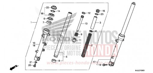 GABEL, VORNE NC750SAE de 2014